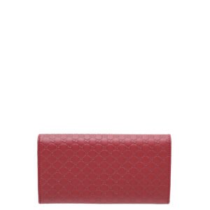 Gucci Red GG Microguccissima Continental Wallet | AlmaBagz