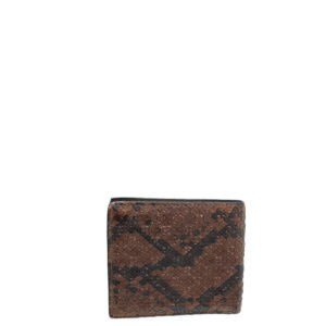 Gucci Brown Microguccissima Python Bifold Wallet | AlmaBagz