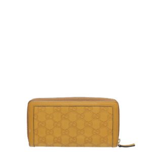 Gucci Mustard GG Guccissima Sukey Zip Around Wallet | AlmaBagz
