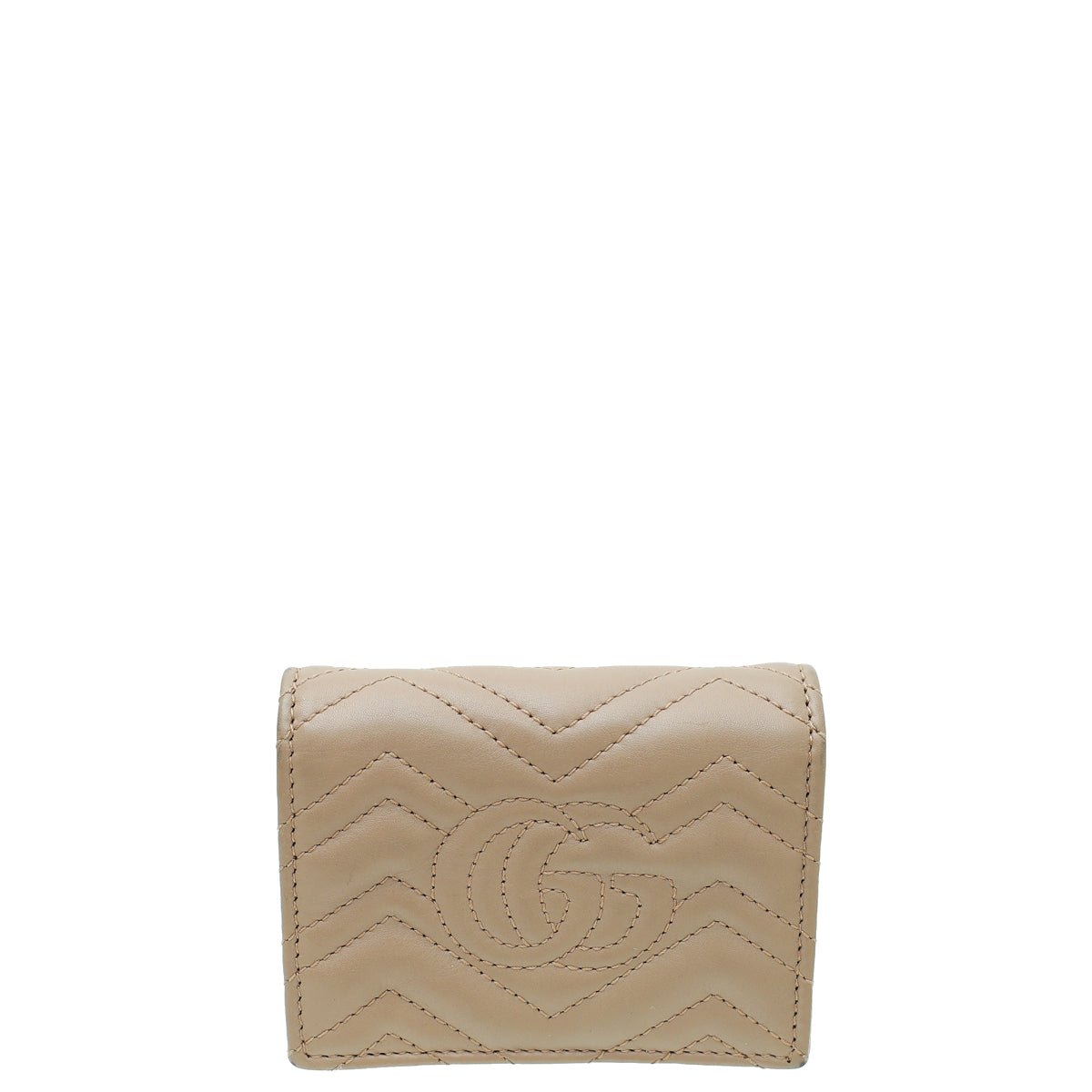 Gucci Dusty Pink GG Marmont Card Case Wallet | AlmaBagz