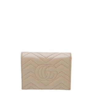 Gucci Dusty Pink GG Marmont Card Case | AlmaBagz