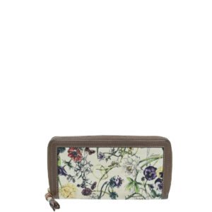 Gucci Multicolor Flora Bamboo Tassel Zip Around Wallet | AlmaBagz