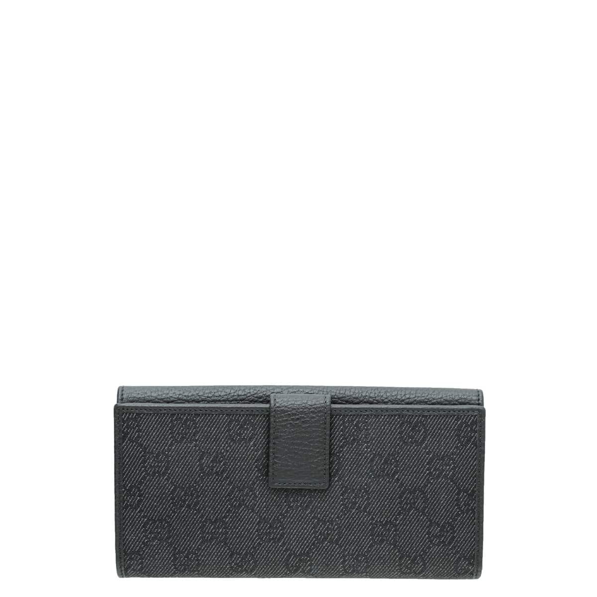 Gucci Black Studded Interlocking G Continental Wallet | AlmaBagz