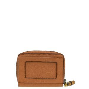 Gucci Brown Bamboo Double G Zip Card Case | AlmaBagz