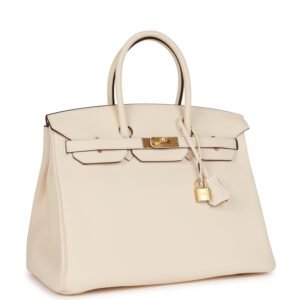 Hermes Birkin 35 Nata Togo Gold Hardware | AlmaBagz