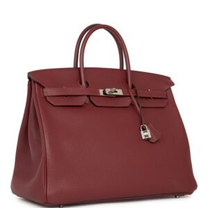 Hermes Birkin 40 Rouge H Togo Palladium Hardware | AlmaBagz