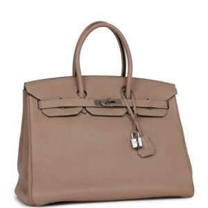 Hermes Birkin 35 Gris Tourterelle Togo Palladium Hardware | AlmaBagz