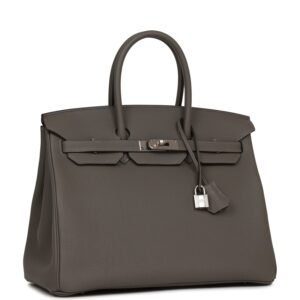 Hermes Birkin 35 Gris Meyer Togo Palladium Hardware | AlmaBagz