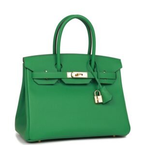 Hermes Birkin 30 Cactus Epsom Gold Hardware | AlmaBagz