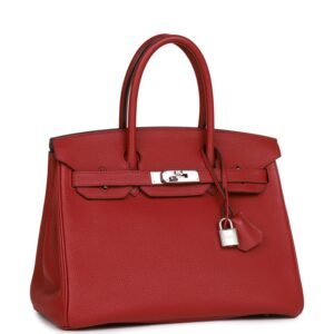 Hermes Birkin 30 Rouge Imperial Togo Palladium Hardware | AlmaBagz