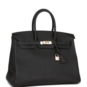 Hermes Birkin 35 Black Togo Rose Gold Hardware | AlmaBagz