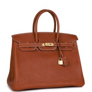 Hermes Birkin 35 Barenia Faubourg Gold Hardware | AlmaBagz