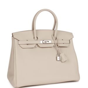 Hermes Birkin 35 Craie Togo Palladium Hardware | AlmaBagz