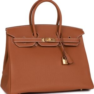 Hermes Birkin 35 Gold Togo Gold Hardware | AlmaBagz