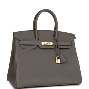 Hermes Birkin 35 Gris Meyer Togo Gold Hardware | AlmaBagz
