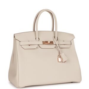 Hermes Birkin 35 Craie Togo Rose Gold Hardware | AlmaBagz