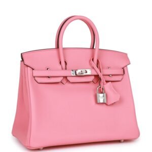 Hermes Birkin 25 Rose D'Ete Swift Palladium Hardware | AlmaBagz