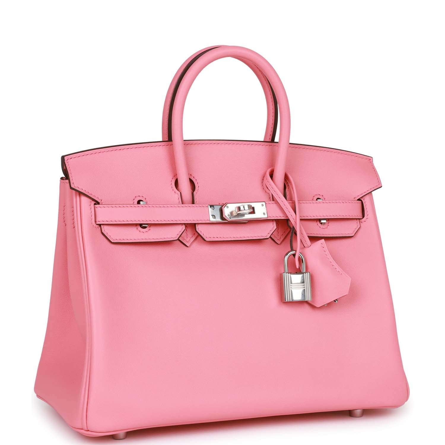Hermes Birkin 25 Rose D'Ete Swift Palladium Hardware | AlmaBagz