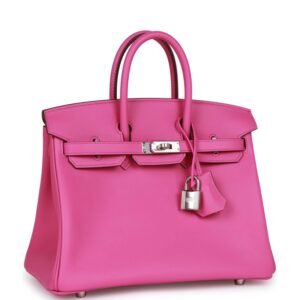 Hermes Birkin 25 Magnolia Swift Palladium Hardware | AlmaBagz