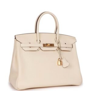 Hermes Birkin 35 Nata Clemence Gold Hardware | AlmaBagz