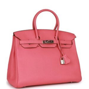 Hermes Birkin 35 Rose Lipstick Togo Palladium Hardware | AlmaBagz