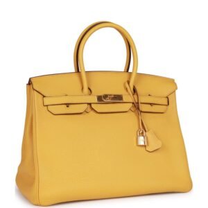 Hermes Birkin 35 Soleil Togo Gold Hardware | AlmaBagz