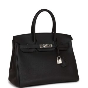 Hermes Birkin 30 Black Togo Palladium Hardware | AlmaBagz