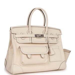 Hermes Birkin Cargo 35 Nata Toile and Swift Palladium Hardware | AlmaBagz
