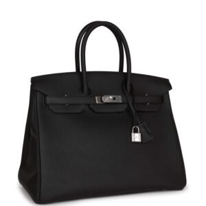 Hermes Birkin 35 Black Togo Palladium Hardware | AlmaBagz