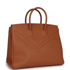 Hermes Birkin Shadow 35 Gold Swift Palladium Hardware | AlmaBagz