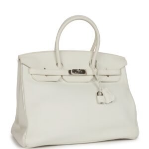 Hermes Birkin 35 White Togo Palladium Hardware | AlmaBagz
