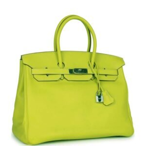 Hermes Birkin 35 Kiwi Swift Palladium Hardware | AlmaBagz