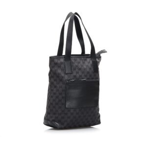 Gucci Tote Bag Black GG Canvas | AlmaBagz