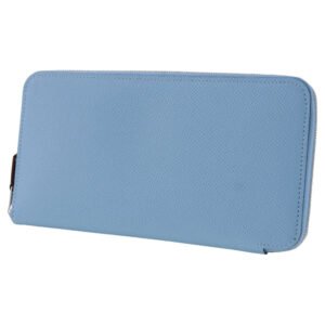 HERMES Long Wallet Purse Epsom light blue Azap long silk in Women Used | AlmaBagz