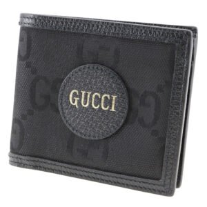 GUCCI Bifold Wallet 625574 canvas black off the grit mens Used | AlmaBagz