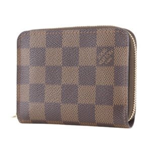LOUIS VUITTON Coin case N63070 Damier canvas Brown Zip around purse | AlmaBagz