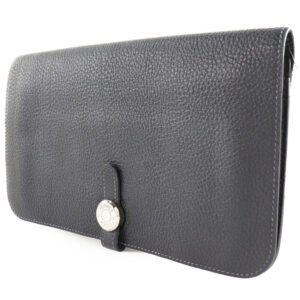 HERMES Long Wallet Purse Togo Navy blue Dogon GM unisex(Unisex) Used | AlmaBagz