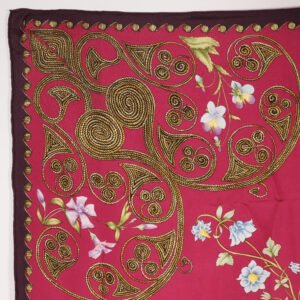 HERMES scarf silk Red ARABESQUES arabesque Carre90 | AlmaBagz