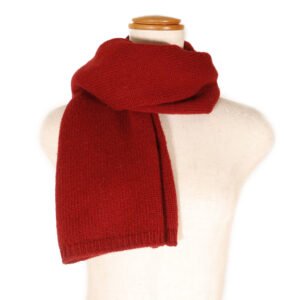 HERMES Scarf cashmere Red Women(Unisex) Used | AlmaBagz