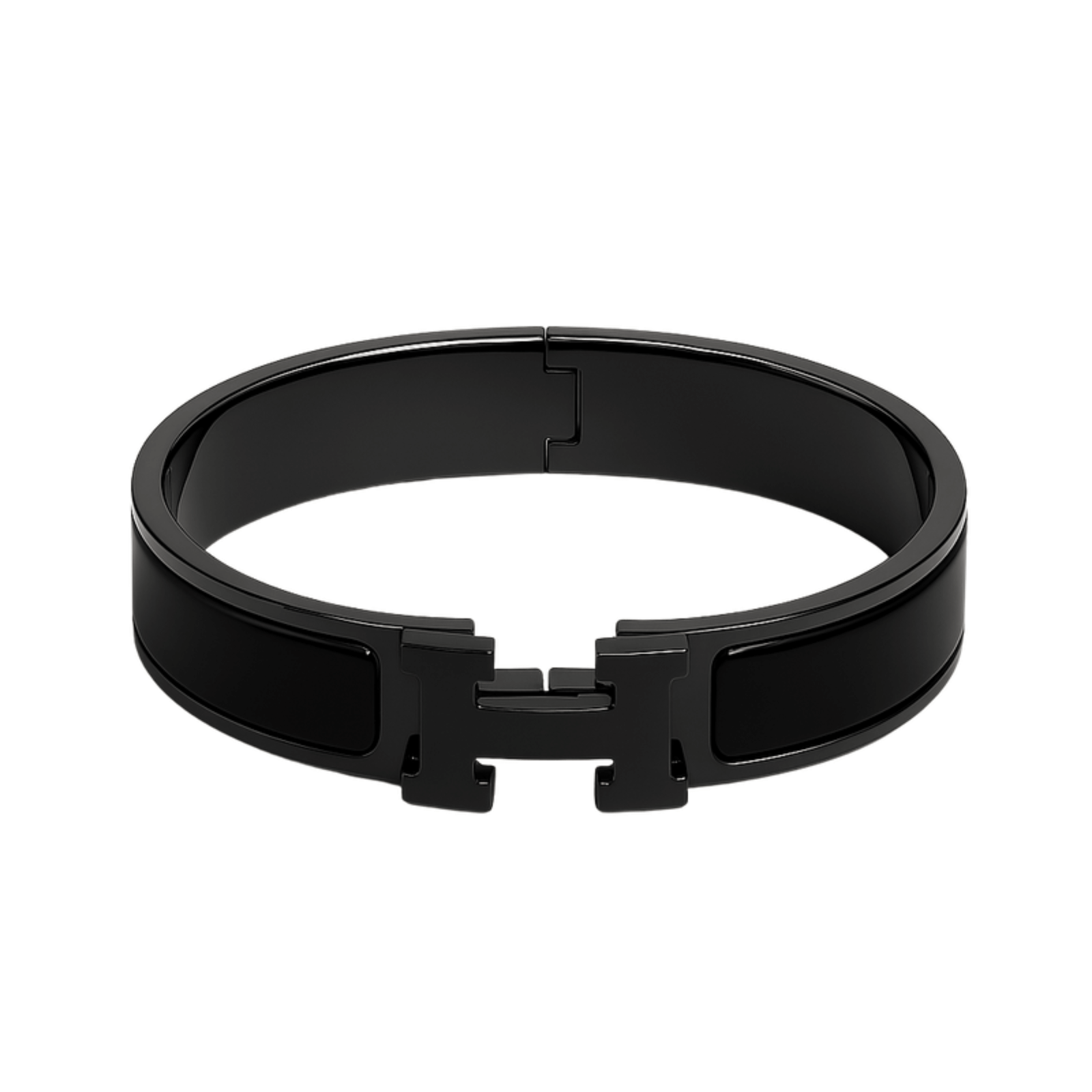 HERMES Clic HH So Black bracelet 12 MM Men | AlmaBagz