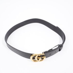 Gucci Marmont Belt Black / Gold Leather 85cm 34" | AlmaBagz