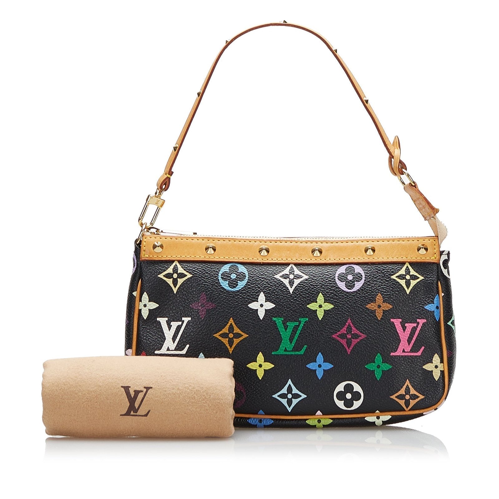 Louis Vuitton Pochette Accessoires Black Multicolor Monogram | AlmaBagz - Image 9