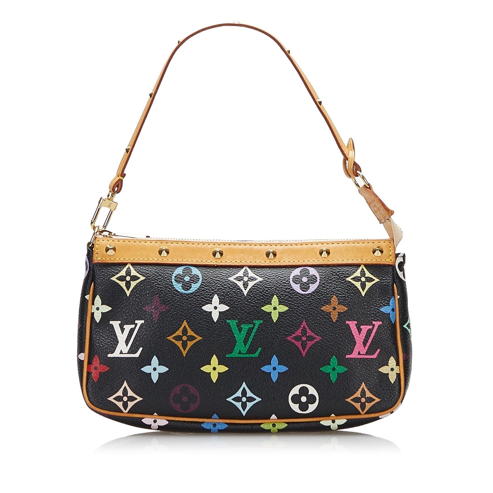 Louis Vuitton Pochette Accessoires Black Multicolor Monogram | AlmaBagz