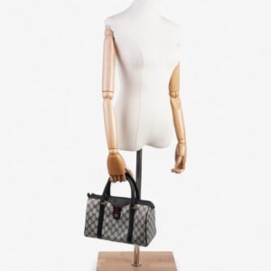 Gucci Vintage Web Doctors Bag GG Supreme / Navy Blue Canvas | AlmaBagz