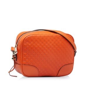 Gucci Bree Orange Microguccisima Embossed Leather | AlmaBagz