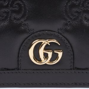 Gucci GG Matelasse Card Case Black Matelasse Leather | AlmaBagz