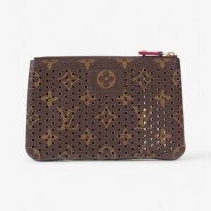 Louis Vuitton Perforated Pochette Plat Monogram / Fuschia Coated Canvas | AlmaBagz
