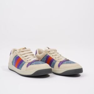 Gucci Screener Beige / Blue / Purple Mesh EU 39 UK 6 | AlmaBagz
