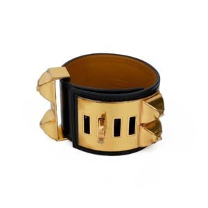 Hermes Black Collier de Chien Bracelet | AlmaBagz