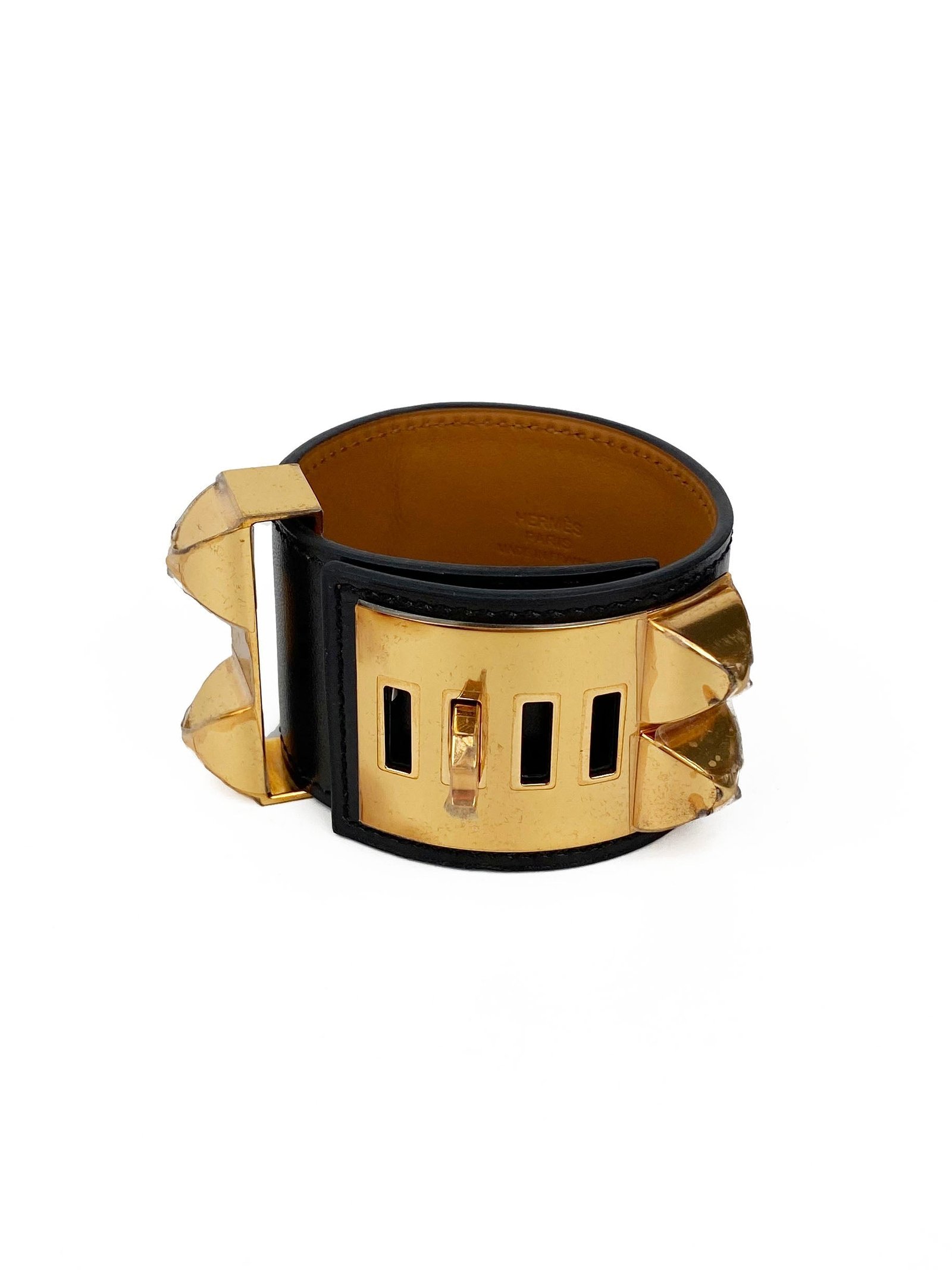 Hermes Black Collier de Chien Bracelet | AlmaBagz